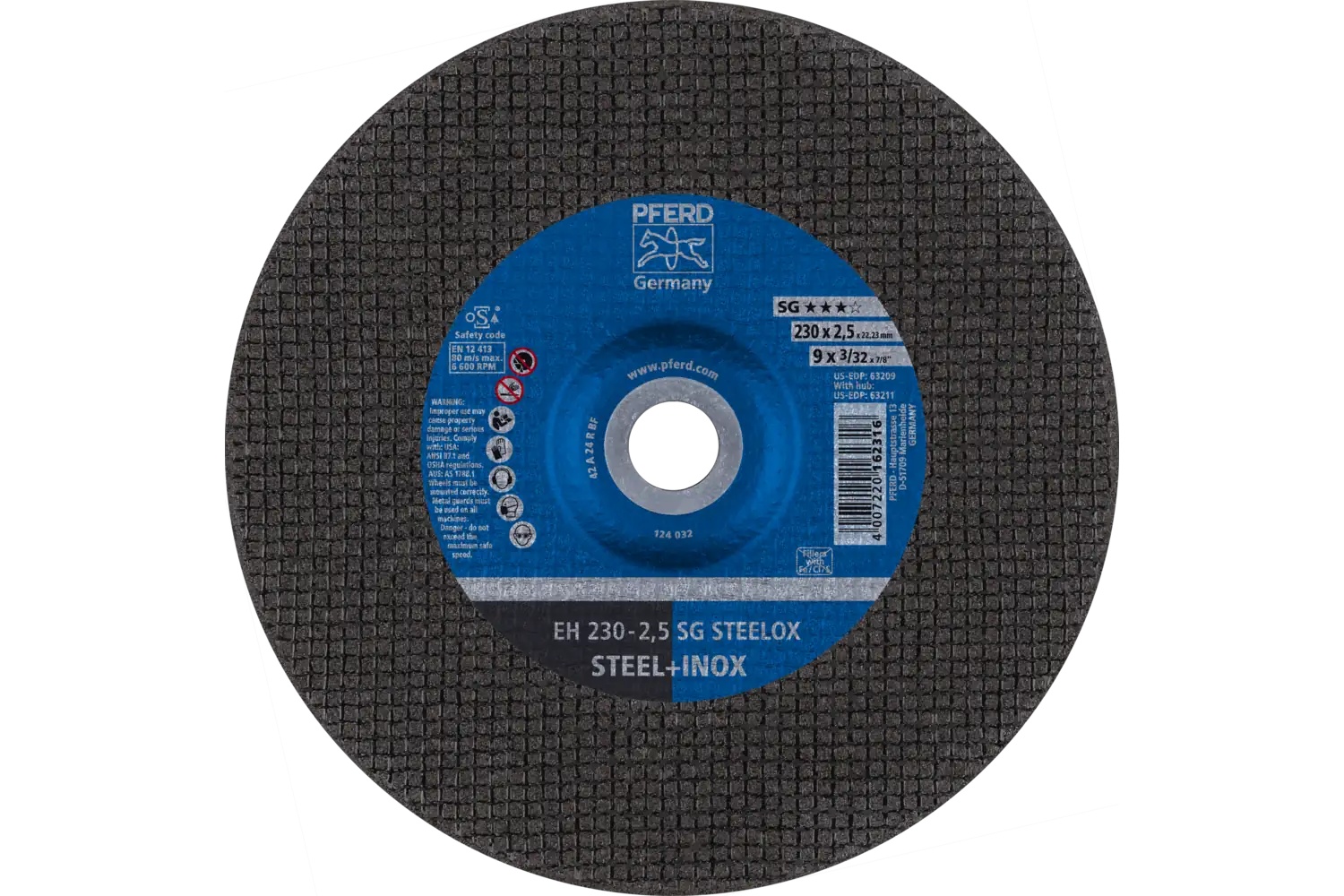 Picture of Pferd Cut-Off Wheel, 9" X 3/32 X 7/8, Sg Steelox, T27, Aluminum Oxide
